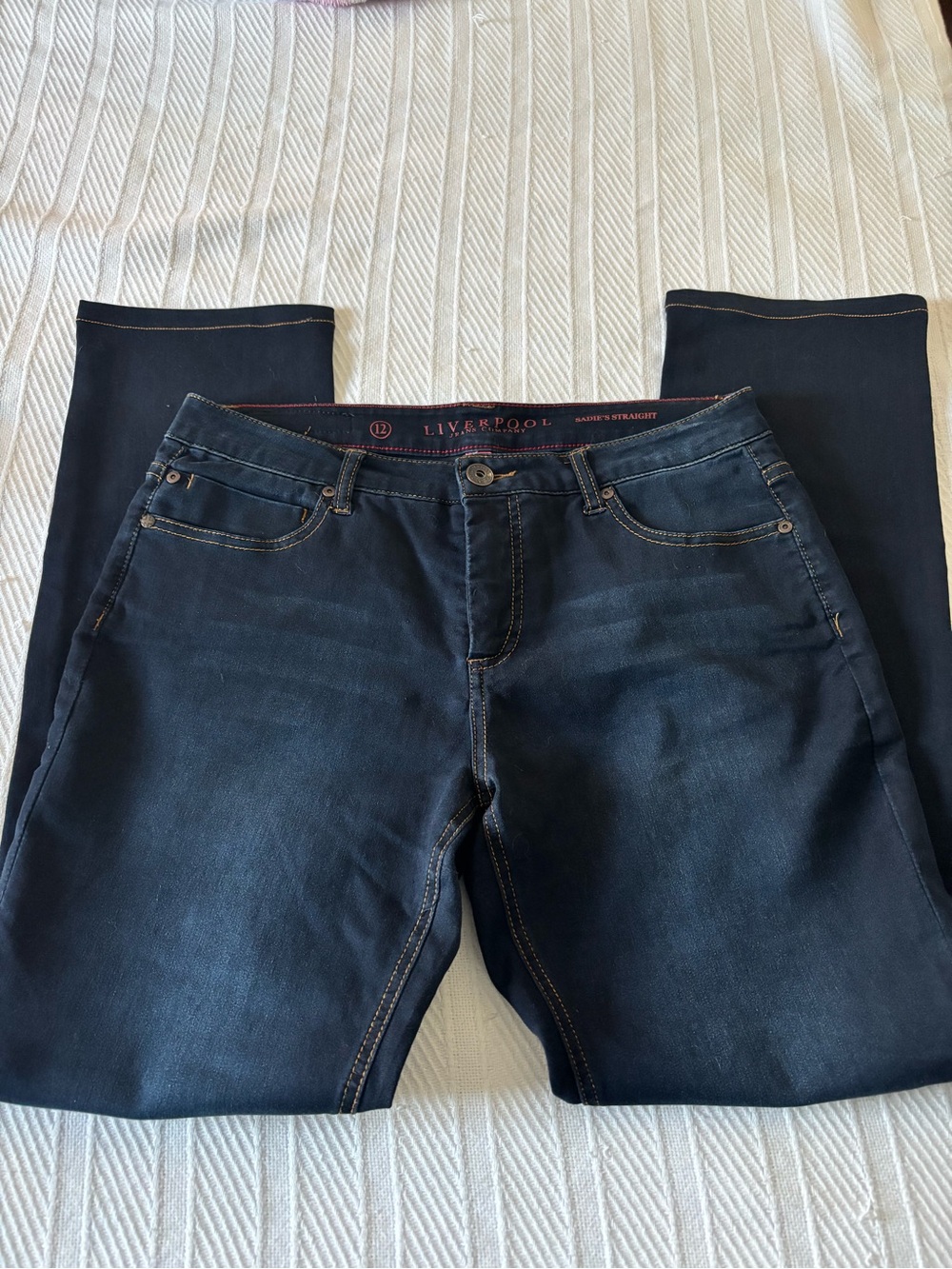 Liverpool Navy Blue Women’s Sadie’s Straight Leg Jeans